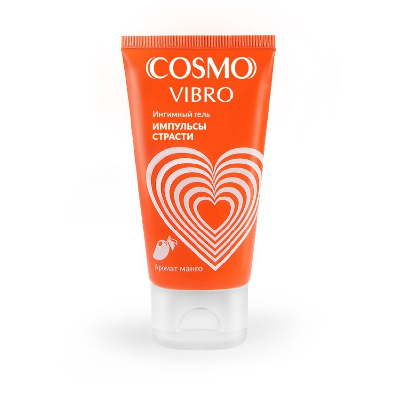 Гель с вибрацией и ароматом манго "Cosmo Vibro" на водно-силиконовой основе, 50ml 