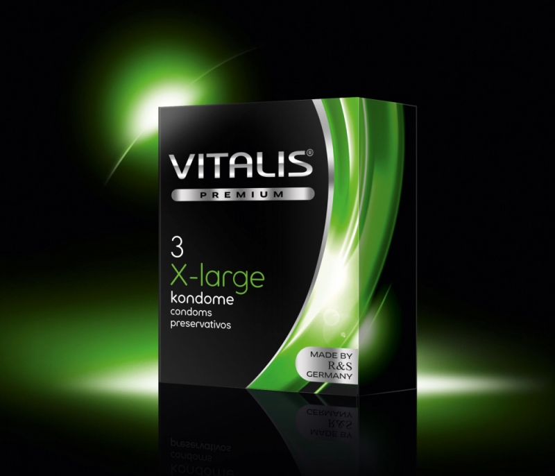 Презервативы "Vitalis X-Large" увеличенный размер, 3шт 